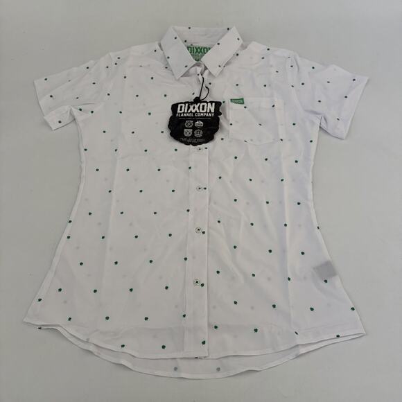 Dixxon Shirt Womens Jameson Four Leaf Clover All Over Print Irish St. Patricks - Picture 1 of 8